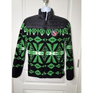 Polo Ralph Lauren Jacket Mens Small Fleece Puffer Downhill Racing SKI 67 Aztec